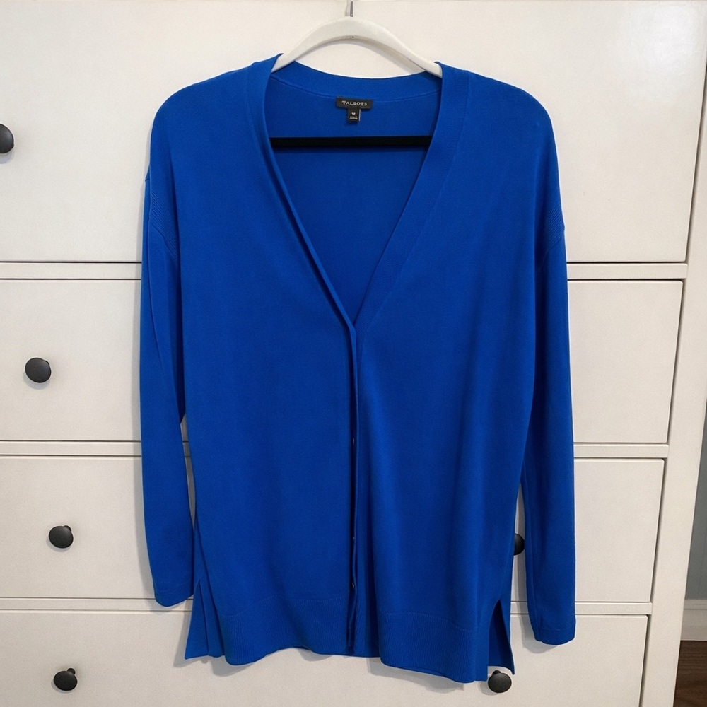 EUC Bright Blue Talbots Girlfriend Cardigan